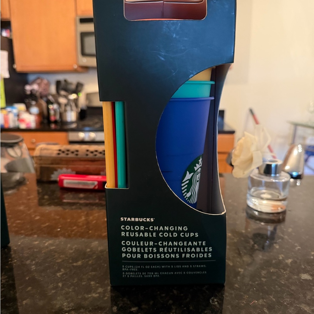 2020 Starbucks Vibrant Reusable Cold Cups Set